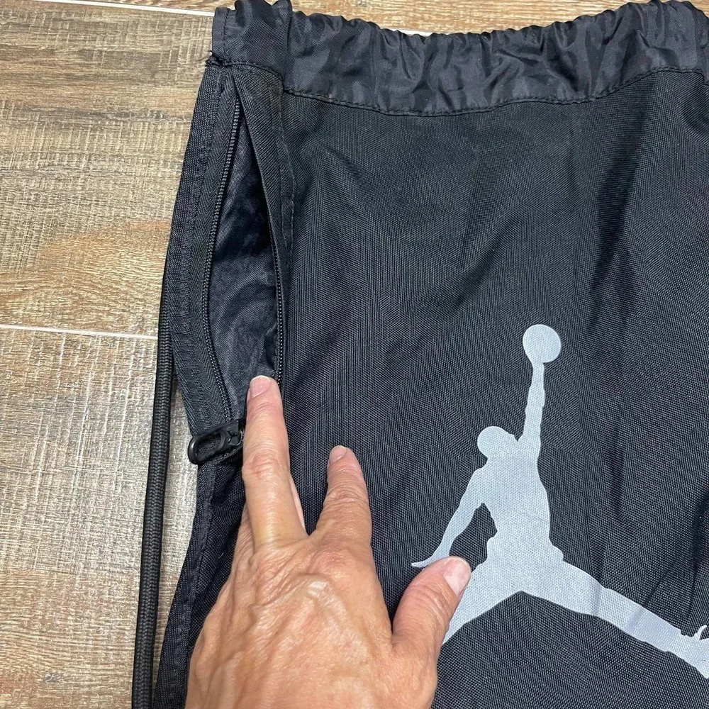 Jordan Drawnstring Black Pouch Bag